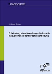 Entwicklung eines Bewertungskriteriums für Innovationen in der Erwachsenenbildung