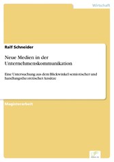 Neue Medien in der Unternehmenskommunikation