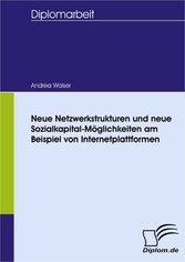 Neue Netzwerkstrukturen und neue Sozialkapital-Möglichkeiten am Beispiel von Internetplattformen