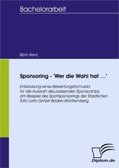 Sponsoring - 'Wer die Wahl hat …'