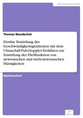 Direkte Ermittlung des Geschwindigkeitsgradienten mit dem Ultraschall-Puls-Doppler-Verfahren zur Ermittlung der Fließfunktion von newtonschen und nicht-newtonschen Flüssigkeiten