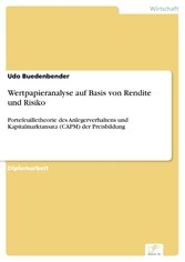 Wertpapieranalyse auf Basis von Rendite und Risiko