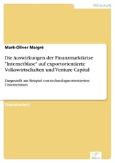 Die Auswirkungen der Finanzmarktkrise 'Internetblase' auf exportorientierte Volkswirtschaften und Venture Capital