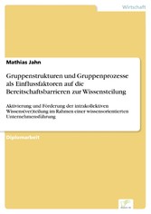 Gruppenstrukturen und Gruppenprozesse als Einflussfaktoren auf die Bereitschaftsbarrieren zur Wissensteilung