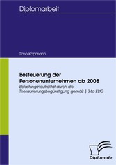 Besteuerung der Personenunternehmen ab 2008