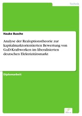 Analyse der Realoptionstheorie zur kapitalmarktorientierten Bewertung von GuD-Kraftwerken im liberalisierten deutschen Elektrizitätsmarkt