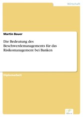 Die Bedeutung des Beschwerdemanagements für das Risikomanagement bei Banken