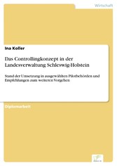 Das Controllingkonzept in der Landesverwaltung Schleswig-Holstein