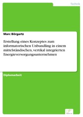 Erstellung eines Konzeptes zum informatorischen Unbundling in einem mittelständischen, vertikal integrierten Energieversorgungsunternehmen