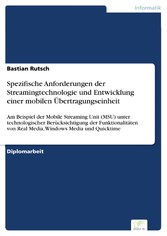 Spezifische Anforderungen der Streamingtechnologie und Entwicklung einer mobilen Übertragungseinheit