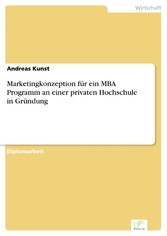 Marketingkonzeption für ein MBA Programm an einer privaten Hochschule in Gründung