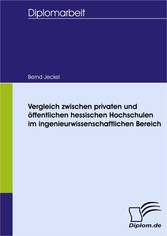 Vergleich zwischen privaten und öffentlichen hessischen Hochschulen im ingenieurwissenschaftlichen Bereich