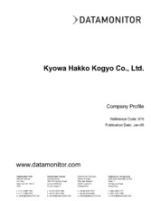 Company Profile Healthcare: Kyowa Hakko Kogyo Co., Ltd.