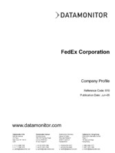 Company Profile Automotive: FedEx Corporation