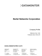 Company Profile Technology: Nortel Networks Corporation