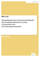 Kennzahlenbasiertes Prozeßcontrolling für den Produktionsbereich in einem Unternehmen der Investitionsgüterindustrie