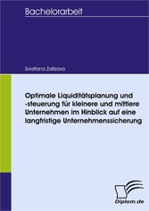 Optimale Liquiditätsplanung und -steuerung für kleinere und mittlere Unternehmen im Hinblick auf eine langfristige Unternehmenssicherung