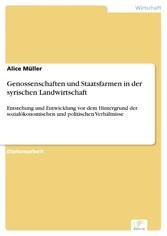 Genossenschaften und Staatsfarmen in der syrischen Landwirtschaft