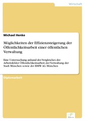 Möglichkeiten der Effizienzsteigerung der Öffentlichkeitsarbeit einer öffentlichen Verwaltung