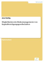 Möglichkeiten des Risikomanagements von Kapitalbeteiligungsgesellschaften