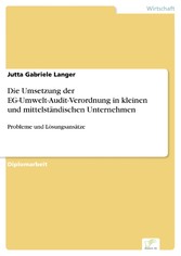 Die Umsetzung der EG-Umwelt-Audit-Verordnung in kleinen und mittelständischen Unternehmen