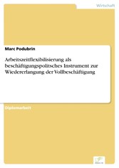 Arbeitszeitflexibilisierung als beschäftigungspolitsches Instrument zur Wiedererlangung der Vollbeschäftigung