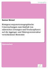 Röntgencomputertomographische Untersuchungen zum Einfluß von salzreichen Lösungen und Trockenphasen auf die Aggregat- und Makroporenstruktur verschiedener Bentonite