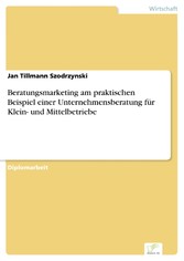 Beratungsmarketing am praktischen Beispiel einer Unternehmensberatung für Klein- und Mittelbetriebe