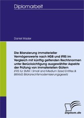 Die Bilanzierung immaterieller Vermögenswerte nach HGB und IFRS im Vergleich mit künftig geltenden Rechtsnormen unter Berücksichtigung ausgewählter Aspekte der Prüfung von immateriellen Gütern