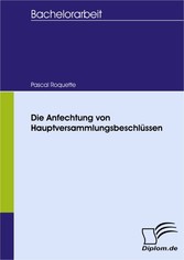 Die Anfechtung von Hauptversammlungsbeschlüssen