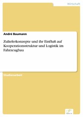 Zulieferkonzepte und ihr Einfluß auf Kooperationsstruktur und Logistik im Fahrzeugbau