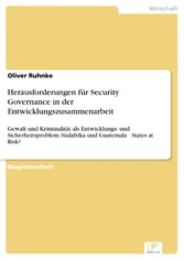 Herausforderungen für Security Governance in der Entwicklungszusammenarbeit