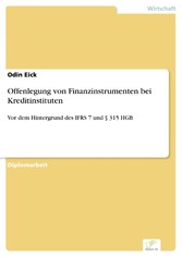 Offenlegung von Finanzinstrumenten bei Kreditinstituten