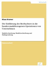 Die Einführung des Beobachters in die basalen marktbezogenen Operationen von Unternehmen