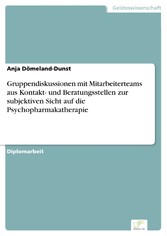 Gruppendiskussionen mit Mitarbeiterteams aus Kontakt- und Beratungsstellen zur subjektiven Sicht auf die Psychopharmakatherapie