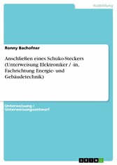 Anschließen eines Schuko-Steckers (Unterweisung Elektroniker / -in, Fachrichtung Energie- und Gebäudetechnik)