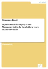 Implikationen des Supply Chain Managements für die Beschaffung eines Industriebetriebs