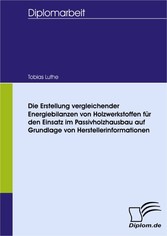 Die Erstellung vergleichender Energiebilanzen von Holzwerkstoffen für den Einsatz im Passivholzhausbau auf Grundlage von Herstellerinformationen