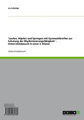 'Laufen, Hüpfen und Springen mit Gymnastikreifen zur Schulung der Rhythmisierungsfähigkeit'