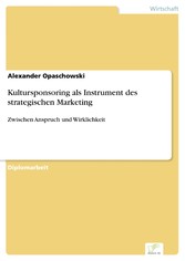 Kultursponsoring als Instrument des strategischen Marketing