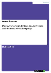 Daseinsvorsorge in der Europäischen Union und die Freie Wohlfahrtspflege