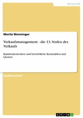 Verkaufsmanagement - die 13. Stufen des Verkaufs