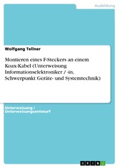 Montieren eines F-Steckers an einem Koax-Kabel (Unterweisung Informationselektroniker / -in, Schwerpunkt Geräte- und Systemtechnik)