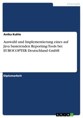 Auswahl und Implementierung eines auf Java basierenden Reporting-Tools bei EUROCOPTER Deutschland GmbH