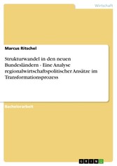 Strukturwandel in den neuen Bundesländern - Eine Analyse regionalwirtschaftspolitischer Ansätze im Transformationsprozess