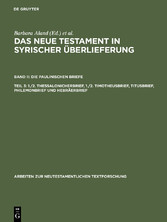 1./2. Thessalonicherbrief, 1./2. Timotheusbrief, Titusbrief, Philemonbrief und Hebräerbrief