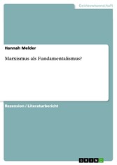 Marxismus als Fundamentalismus?