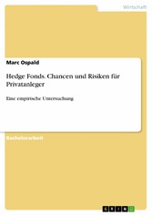 Hedge Fonds. Chancen und Risiken für Privatanleger