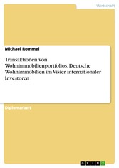 Transaktionen von Wohnimmobilienportfolios. Deutsche Wohnimmobilien im Visier internationaler Investoren