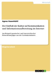 Der Einfluß der Kultur auf Kommunikation und Informationsaufbereitung im Internet